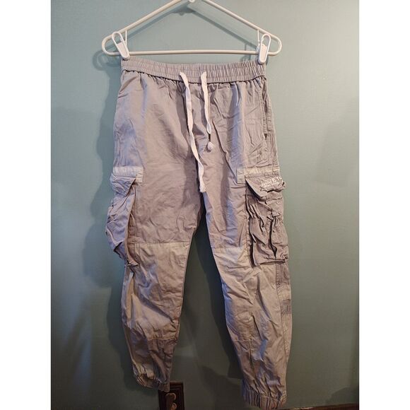 Techwear Joggers Colorblock/Patchwork White/Light Blue NevStudio - Picture 1 of 8